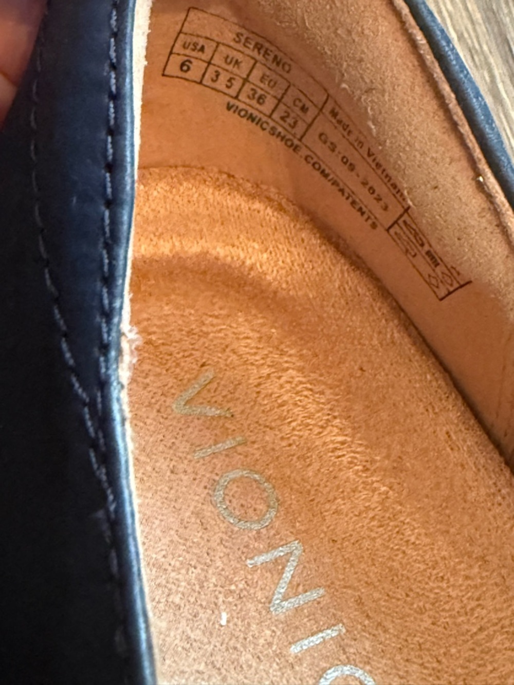 Navy Comfort Wedges for Women - Vionic - Picture 6 of 7